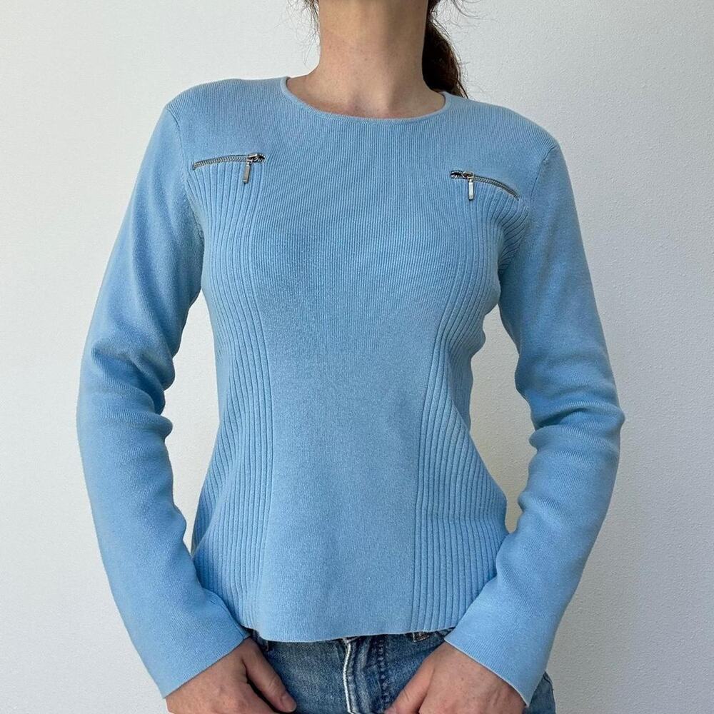 Jean pierre vintage 90s baby blue sweater